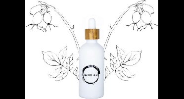 Rozenbottelolie - glazen pipet flesje 100ml (navulbaar en plasticvrij verpakt) - vegan - dierproefvrij en zonder chemische toevoegingen - rozenbottel huidolie