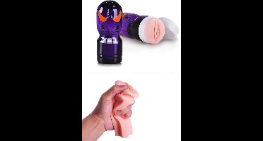 Power Escorts - Masturbator Cup - Kunst Kut - Kunst Vagina - Speeltjes voor Mannen - Pocket Pussy - Purple - BR25 - beige