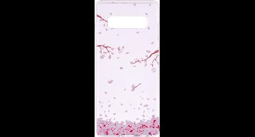 Shop4 - Geschikt voor Samsung Galaxy S10 Hoesje - Zachte Back Case Vallende Bladeren