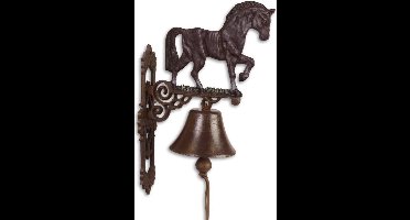 Gietijzeren - deurbel - ornament - paard - gietijzer - bel - bruin