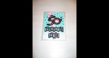 8 uitnodigingen - the 50's rock & roll party - met enveloppen