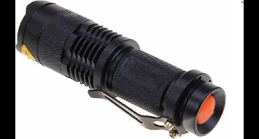 Mini zaklamp Q5 LED - zwart + Industrial batterij