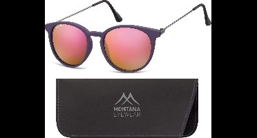 Montana MS33C - Zonnebril - Ronde retro style - Paars - Lensbreedte 50 mm