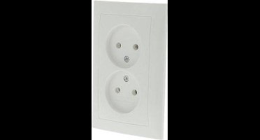 BERKER S1 CONTACTDOOS INBOUW TWEEVOUDIG POLARWIT