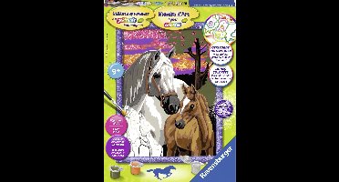Ravensburger Schilderen op nummer Paarden in de zonsondergang - Hobbypakket