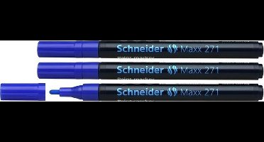 Schneider lakmarker - Maxx 271 - 1-2 mm - blauw - 3 stuks - S-127103-3