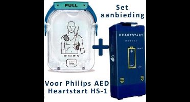 Philips HS-1 AED elektroden + accu