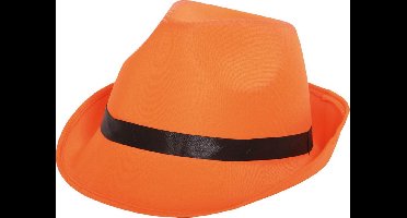 Trilby Hoed - One Size - Volwassenen Oranje