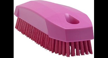 Vikan 64401 Nagelborstel Roze - Harde haren voor dieptereiniging van nagels, bekleding, tapijten