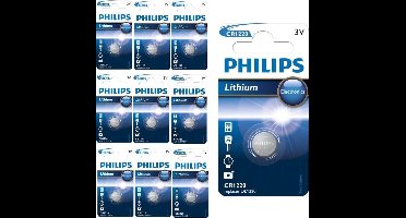 10 Stuks - Philips CR1220 3v lithium knoopcelbatterij