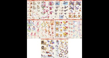 10x 3DA4 Knipvellen - Voor elk wat wils - Maak prachtige kaarten en scrapbook