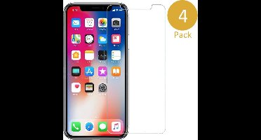 4x Screenprotector Tempered Glass geschikt voor Apple iPhone Xs / X - Screen protector Transparant van iCall