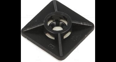 10x Tie-Wrap Kabelbinderhouder ZWART 19x19 mm Zelfklevend