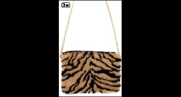 3x Tas tijger - hand tas ketting dier festival feest party