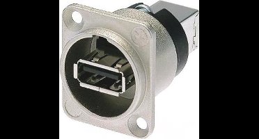 NEUTRIK - OMKEERBARE USB-ADAPTER (TYPE USB A EN USB B) - VERNIKKELDE BEHUIZING TYPE D (NA-USB)