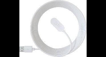 Arlo magnetische stroomkabel voor binnen (wit) - STROOMKABEL - Arlo Gecertficieerd Accessoire - 2,4 m magnetische stroomkabel - Compatibel met Arlo Ultra 2 (+XL), Pro 5, Pro 4 (+XL), Pro 3, Go 2 beveiligingscamera's & floodlight - VMA5000C-100EUS