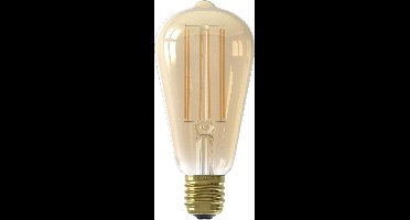 3 stuks Calex - LED Lamp - Rustiek 3,5W (25W) E27 - Gold - Goud - Dimbaar met Led Dimmer - 64 mm x 142mm