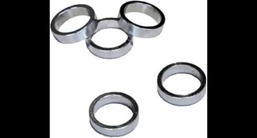 Vwp Balhoofdring 1 Inch 8mm Aluminium Zilver 5 Stuks