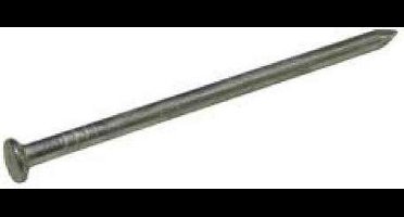 Draadnagel. 50 x 110mm. lang. platkop. blank. 100 gram spijkers. Homefix.