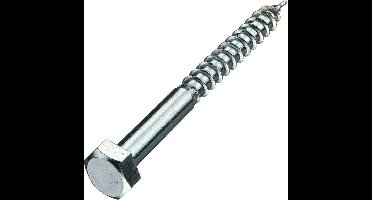 Houtdraadbouten - DIN571 Zeskant - M5 x 25mm - Verzinkt (200 stuks)