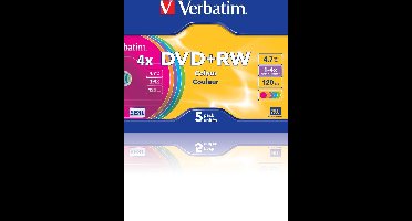 DVD-RW Verbatim Multicolour 5 Units 4x 4,7 GB