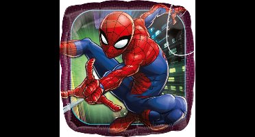 Vierkante aluminium Spiderman™ ballon - Feestdecoratievoorwerp