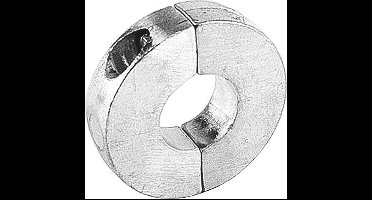 Talamex platte aluminium Schroefas Anode voor as Ø25 mm