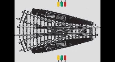 H0 Märklin K-rails (zonder ballastbed) 2270 Driewegwissel, Symmetrisch 168.9 mm 1 stuk(s)