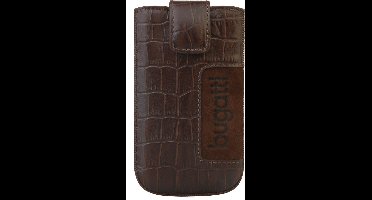 Bugatti SlimCase Leather Universal-M-02-croco dark brown