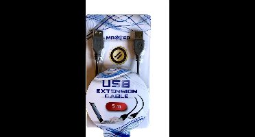 Maxxter USB  Verleng Kabel 5 Meter Zwart