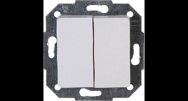 KOPP model Cadiz, dubbele wipschakelaar serie, inbouw | WIT