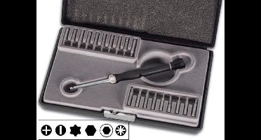 19-Delige Elektronische Bitset Met Schroevendraaier