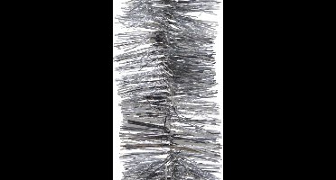 Decoris Kerstslinger-guirlande - zilver - glanzend lametta - 270 cm