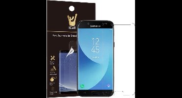Screenprotector geschikt voor Samsung Galaxy J3 (2017) | Glas PET Folie Screen Protector Transparant iCall