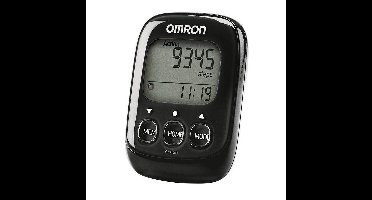 OMRON Walking Style IV Stappenteller – Activity & Fitness Tracker - Pedometer - Broekzak Formaat - met Actiemodus & Calorieën Berekening – Grote Knoppen en Groot Scherm - Voor Dames & Heren, Volwassenen & Kinderen - Zwart