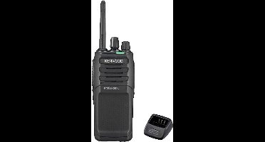 Kenwood TK-3701D IP55 Digitale PMR446 Portofoon met tafellader en D-shape headset