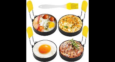 Ei ring - Ei bakvorm - Ei vorm bakken - Ei vormen - Eivorm - Bakring - Eirring - Eiring - Ei bakken - Eivormpje bakken - Eivorm bakken - Eivormen - Bakvorm ei rond - Ei vormpjes - Zwart