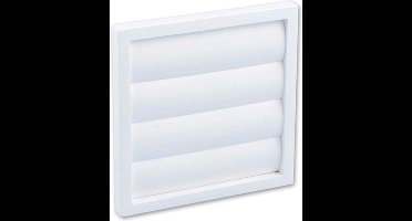 Nedco lamellenrooster - Ø 150 mm - 175 x 175 mm - Kunststof - Wit