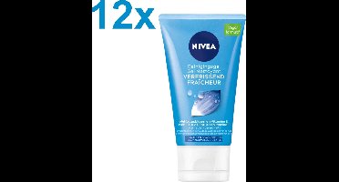 NIVEA Essentials Verfrissende Reinigingsgel Normale Huid - Reinigingsgel - Met Vitamine C & E - Vegan - 12x 150ml - Voordeelverpakking