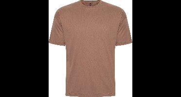 Mario Russo Oversized T-shirt - T-shirts Heren - Katoen - XL - Bruin