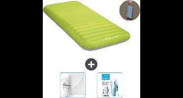 Intex Campingmat - 1-Persoons - 76 x 191 x 17 cm - Groen - Inclusief pomp - Hoeslaken en Reparatieset