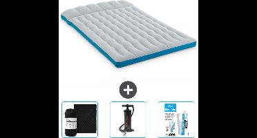 Intex Campingmat - 2-Persoons - 127 x 193 x 24 cm - Blauw - Inclusief Hoeslaken - Pomp en Reparatieset