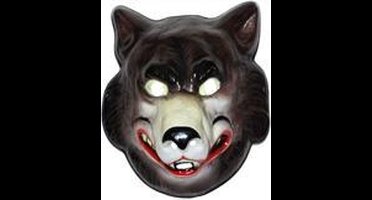 Masker - Wolf - Volwassen - Plastic - Bruin