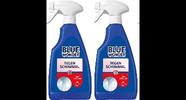 Blue Wonder Tegen Schimmel Spray 2 stuks + GRATIS KD Spons