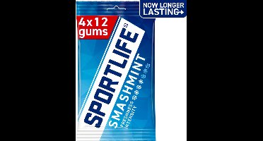 Sportlife - Kauwgom - Smashmint - Suikervrij - 4 Stuks