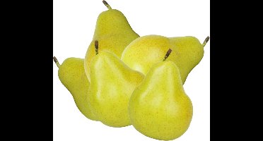 Esschert Design kunstfruit decofruit - 5x - peer/peren - ongeveer 11 cm - groen