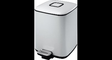 EKO - Regent pedaalemmer 6 liter - Steel Plastic - wit - Prullenbak