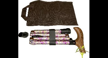 Pluviose wandelstok opvouwbaar met houten handvat - verschillende kleuren verkrijgbaar : Japan