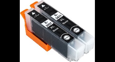 Inktcartridges Geschikt voor Epson 24XL | Multipack van 2x zwart Geschikt voor Epson Expression Photo XP 55, Epson Expression Photo XP 750, Epson Expression Photo XP 760, Epson Expression Photo XP 850, Epson Expression Photo XP 860