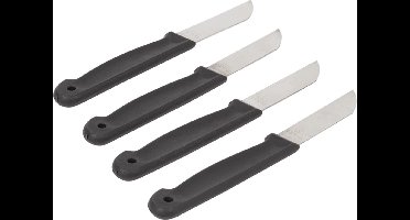 4x Schilmesjes / Keukenmesjes - Cuisine Elegance - Zwart schilmes